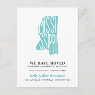 MISSISSIPPI We hebben New address New Home verplaa Briefkaart