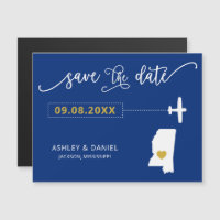 Mississippi Wedding Save the Date Kaart, Map