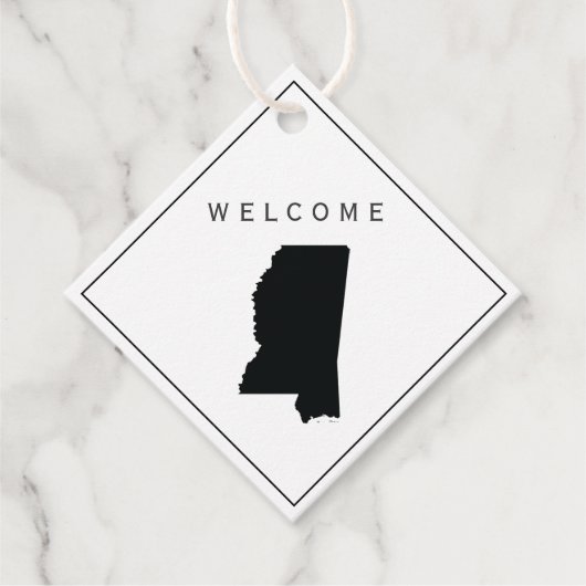 Mississippi Welcome Bag Gift Label, Wedding Weeken Bedankjes Labels (Voorkant)