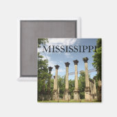 MISSISSIPPI - Windsor ruïnes souvenir magneet (Voorkant / Achterkant)