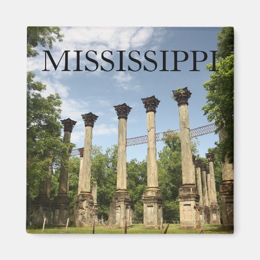 MISSISSIPPI - Windsor ruïnes souvenir magneet (Voorkant)