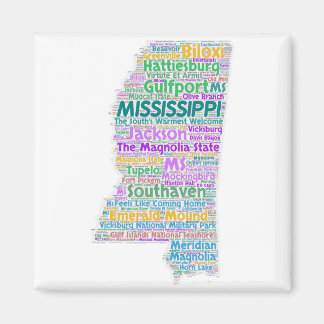 Mississippi Word Cloud Magneet
