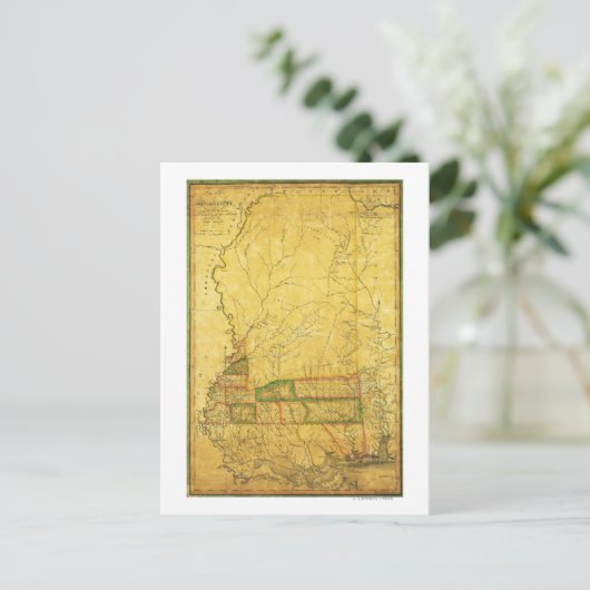 MississippiPanoramic MapMississippi Briefkaart (Staand voorkant)