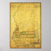 MississippiPanoramic MapMississippi Poster (Voorkant)