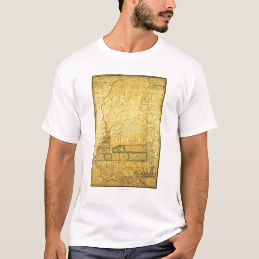 MississippiPanoramic MapMississippi T-shirt (Voorkant)