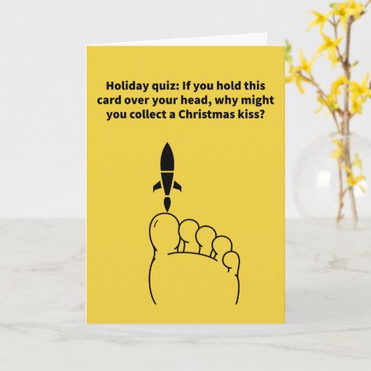 Missle Toe - Kerstmis Kaart (Gele Bloem)