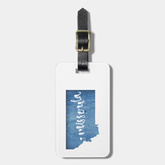 Missoula, Montana Bagagelabel (Voorkant verticaal)