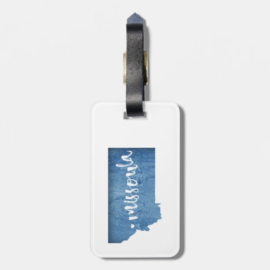 Missoula, Montana Bagagelabel (Achterkant verticaal)