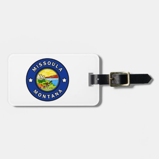 Missoula Montana Bagagelabel (Voorkant horizontaal)
