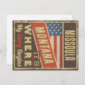 Missoula Montana Briefkaart (Voorkant / Achterkant)
