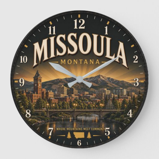 Missoula Montana Grote Klok (Voorkant)
