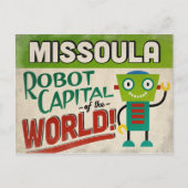 Missoula Montana Robot - Funny  Briefkaart (Voorkant)