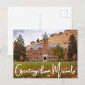 Missoula Montana University of Montana Briefkaart (Voorkant / Achterkant)