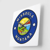 Missoula Montana Vierkante Klok (Hoek)