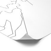 Missoula, Montana (zwart op wit) Poster (Hoek)