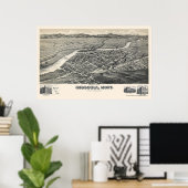 Missoula, MT Panoramic Map - 1891 Poster (Thuiskantoor)