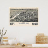 Missoula, MT Panoramic Map - 1891 Poster (Keuken)