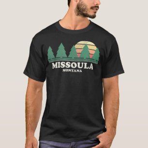 Missoula MT  Throwback Retro 70s Design T-shirt