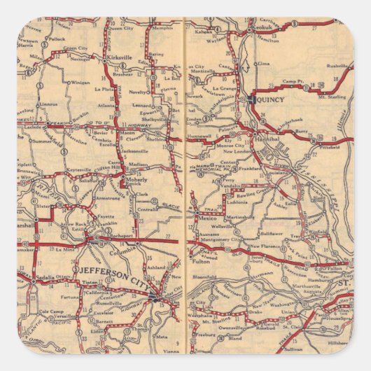 Missouri 11 vierkante sticker (Voorkant)