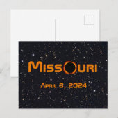 Missouri 2024 totale zonsverduistering briefkaart (Voorkant / Achterkant)