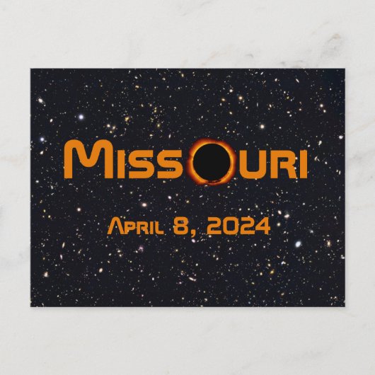 Missouri 2024 totale zonsverduistering briefkaart (Voorkant)