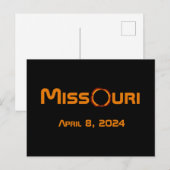 Missouri 2024 totale zonsverduistering briefkaart (Voorkant / Achterkant)