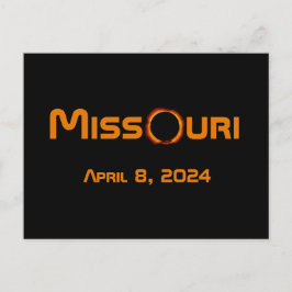 Missouri 2024 totale zonsverduistering briefkaart