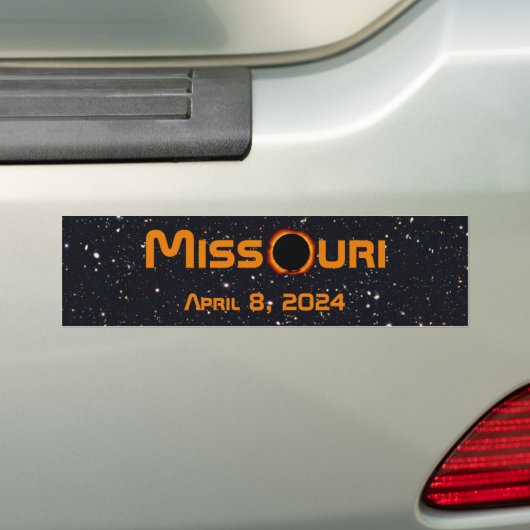 Missouri 2024 totale zonsverduistering bumpersticker (Op auto)