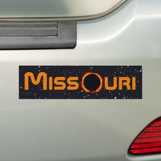 Missouri 2024 totale zonsverduistering bumpersticker (Op auto)