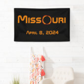 Missouri 2024 totale zonsverduistering spandoek (Insitu)