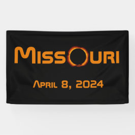 Missouri 2024 totale zonsverduistering spandoek