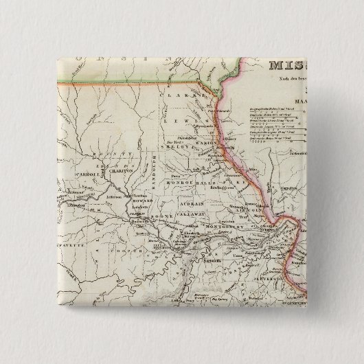 Missouri 2 vierkante button 5,1 cm (Voorkant)