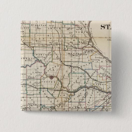 Missouri 2 vierkante button 5,1 cm (Voorkant)