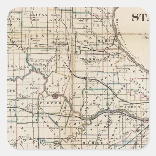 Missouri 2 vierkante sticker (Voorkant)