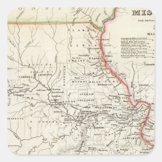 Missouri 2 vierkante sticker (Voorkant)