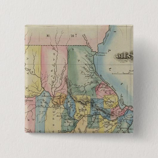 Missouri 3 vierkante button 5,1 cm (Voorkant)