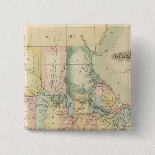 Missouri 5 vierkante button 5,1 cm (Voorkant)