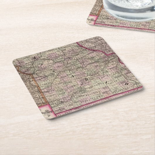 Missouri 7 kartonnen onderzetters (Schuin)