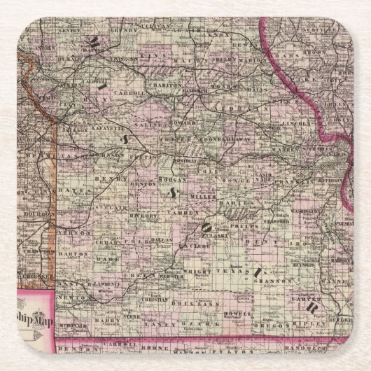 Missouri 7 kartonnen onderzetters (Voorkant)