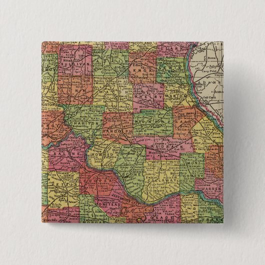 Missouri 8 vierkante button 5,1 cm (Voorkant)