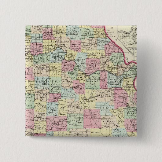 Missouri 8 vierkante button 5,1 cm (Voorkant)