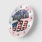 Missouri-Afbeelding en Amerikaanse tekstklok Ronde Klok (Hoek)