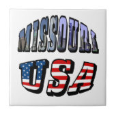 Missouri-afbeelding en USA-tekst Tegeltje (Voorkant)