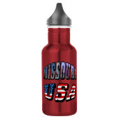 Missouri Afbeelding en USA Tekst Waterfles (Links)