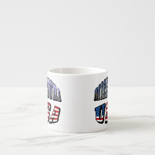 Missouri Afbeelding en USA Text Espresso Kop (Voorkant)