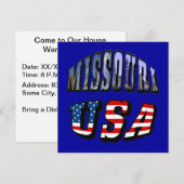 Missouri Afbeelding en USA Text Kaart (Voorkant / Achterkant)