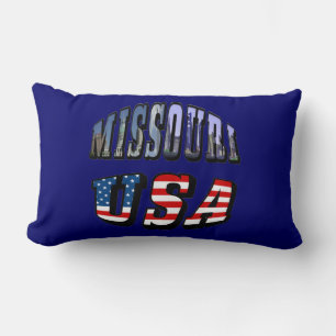 Missouri Afbeelding en USA Text Kussen