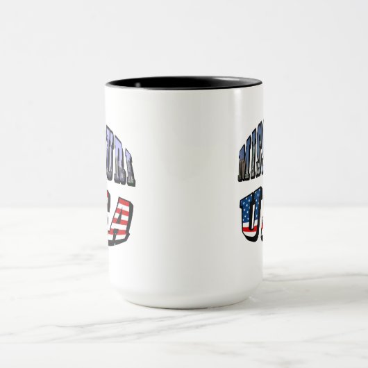 Missouri Afbeelding en USA Text Mok (Midden)