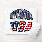 Missouri Afbeelding en USA Text Muismat (Met muis)