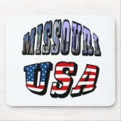 Missouri Afbeelding en USA Text Muismat (Voorkant)